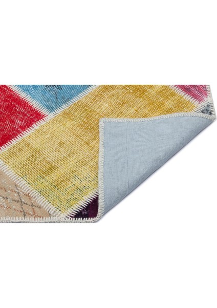 Iskece Bej Patchwork Etnik Modern Desenli Yün Hav Toz Vermez Leke Tutmayan Salon Yolluk Mutfak El Dokuma Halı fiyatları