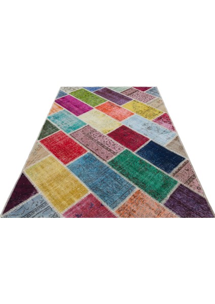 Iskece Bej Patchwork Etnik Modern Desenli Yün Hav Toz Vermez Leke Tutmayan Salon Yolluk Mutfak El Dokuma Halı modelleri