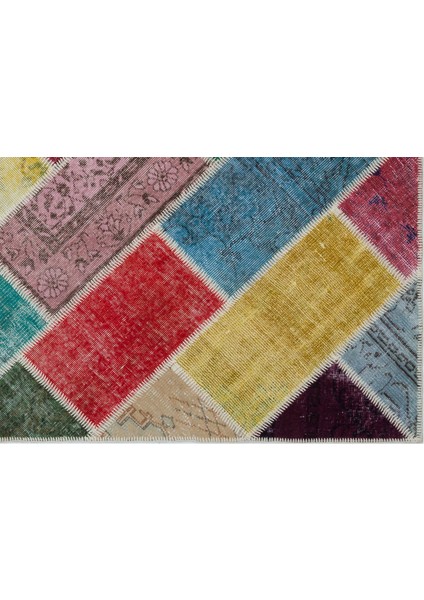 Iskece Bej Patchwork Etnik Modern Desenli Yün Hav Toz Vermez Leke Tutmayan Salon Yolluk Mutfak El Dokuma Halı fırsatları