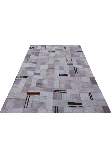 Teselya Mor Patchwork Etnik Modern Desenli Yün Hav Toz Vermez Leke Tutmayan Salon Yolluk Mutfak El Dokuma Halı modelleri