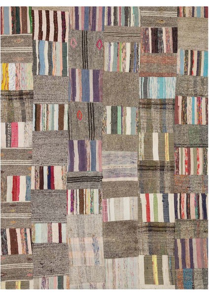 Bej Patchwork Etnik Modern Desenli Yün Hav Toz Vermez Leke Tutmayan Salon Yolluk Mutfak El Dokuma Halı fiyatları