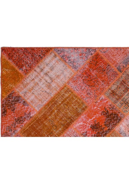 Iskece Kırmızı Eskitme Etnik Modern Desenli Yün Hav Toz Vermez Leke Tutmayan Salon Yolluk Mutfak El Dokuma Halı indirimleri