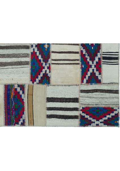 Teselya Bej Eskitme Etnik Modern Desenli Yün Hav Toz Vermez Leke Tutmayan Salon Yolluk Mutfak El Dokuma Halı modelleri