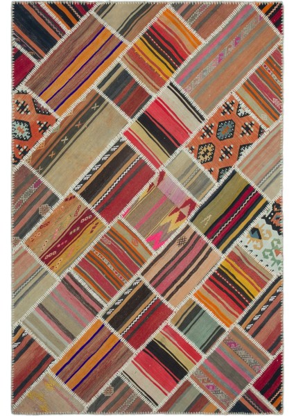 Atina Bej Eskitme Yün Modern Desenli Yün Hav Toz Vermez Leke Tutmayan Salon Yolluk Mutfak El Dokuma Halı