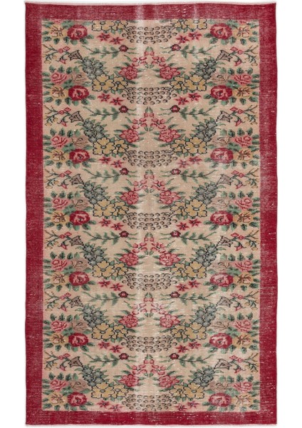 Girit Bej Çizgili Yün Modern Desenli Yün Hav Toz Vermez Leke Tutmayan Salon Yolluk Mutfak El Dokuma Halı