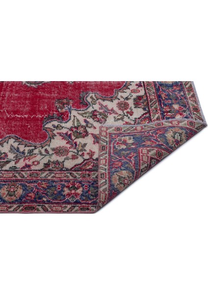 Atina Kırmızı Eskitme Yün Modern Desenli Yün Hav Toz Vermez Leke Tutmayan Salon Yolluk Mutfak El Dokuma Halı indirimleri