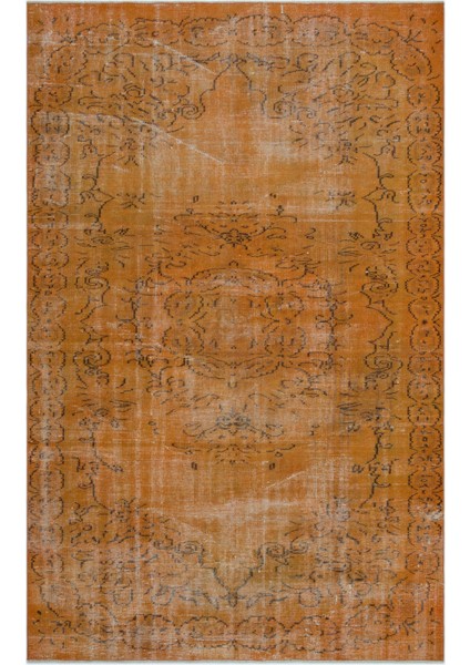 Atina Turkuaz Eskitme Yün Modern Desenli Yün Hav Toz Vermez Leke Tutmayan Salon Yolluk Mutfak El Dokuma Halı