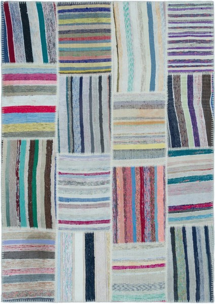 Atina Turkuaz Eskitme Yün Modern Desenli Yün Hav Toz Vermez Leke Tutmayan Salon Yolluk Mutfak El Dokuma Halı