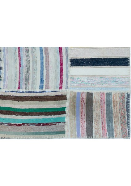 Atina Turkuaz Eskitme Yün Modern Desenli Yün Hav Toz Vermez Leke Tutmayan Salon Yolluk Mutfak El Dokuma Halı fırsatları