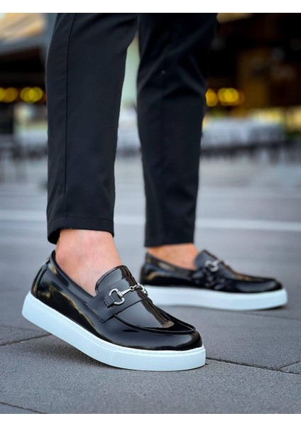 KB-027 Kuback Bağcıksız Siyah Rugan G Günlük Erkek Ayakkabı fırsatları