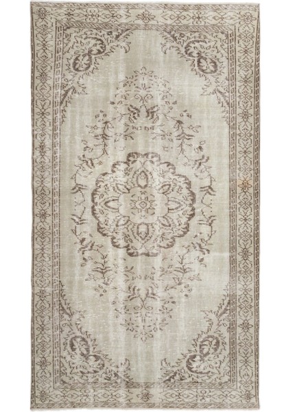 Girit Bej Çizgili Yün Modern Desenli Yün Hav Toz Vermez Leke Tutmayan Salon Yolluk Mutfak El Dokuma Halı