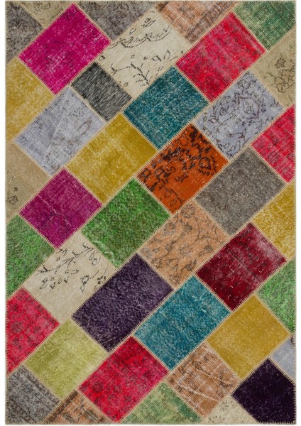 Atina Mavi Eskitme Yün Modern Desenli Yün Hav Toz Vermez Leke Tutmayan Salon Yolluk Mutfak El Dokuma Halı