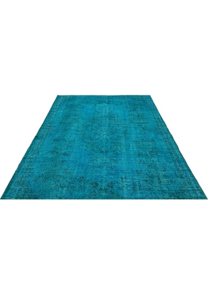 Atina Turkuaz Eskitme Yün Modern Desenli Yün Hav Toz Vermez Leke Tutmayan Salon Yolluk Mutfak El Dokuma Halı indirimleri