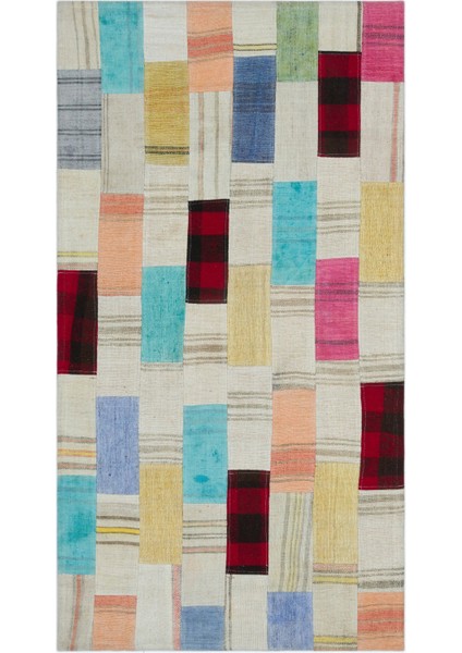 Teselya Bej Çizgili Yün Modern Desenli Yün Hav Toz Vermez Leke Tutmayan Salon Yolluk Mutfak El Dokuma Halı