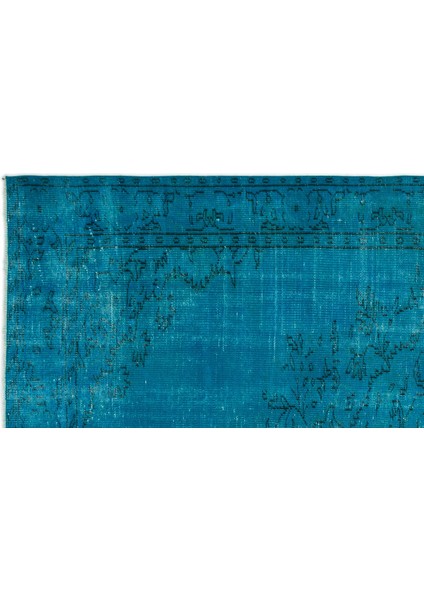 Atina Turkuaz Eskitme Yün Modern Desenli Yün Hav Toz Vermez Leke Tutmayan Salon Yolluk Mutfak El Dokuma Halı fırsatları