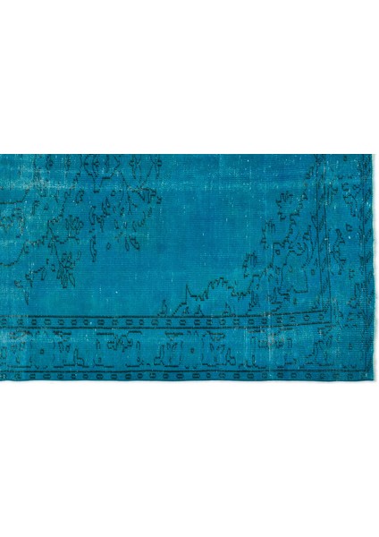 Atina Turkuaz Eskitme Yün Modern Desenli Yün Hav Toz Vermez Leke Tutmayan Salon Yolluk Mutfak El Dokuma Halı indirimleri