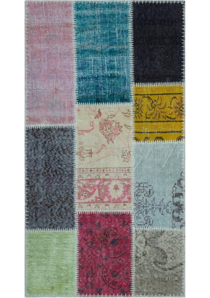 Kavala Kırmızı Göbekli Yün Modern Desenli Yün Hav Toz Vermez Leke Tutmayan Salon Yolluk Mutfak El Dokuma Halı