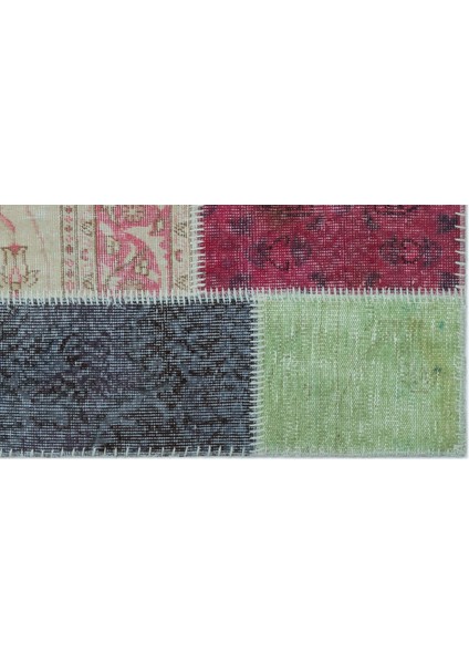 Kavala Kırmızı Göbekli Yün Modern Desenli Yün Hav Toz Vermez Leke Tutmayan Salon Yolluk Mutfak El Dokuma Halı fırsatları