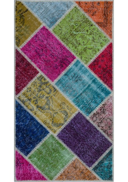 Selanik Kahverengi Eskitme Yün Modern Desenli Yün Hav Toz Vermez Leke Tutmayan Salon Yolluk Mutfak El Dokuma Halı