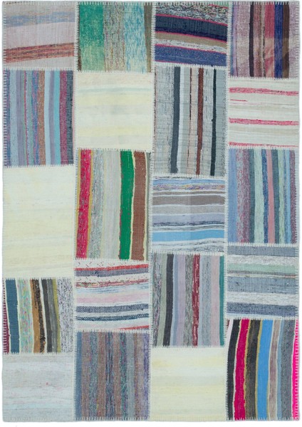 Teselya Bej Eskitme Yün Modern Desenli Yün Hav Toz Vermez Leke Tutmayan Salon Yolluk Mutfak El Dokuma Halı