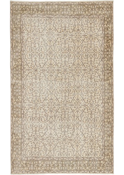 Atina Bej Eskitme Yün Modern Desenli Yün Hav Toz Vermez Leke Tutmayan Salon Yolluk Mutfak El Dokuma Halı