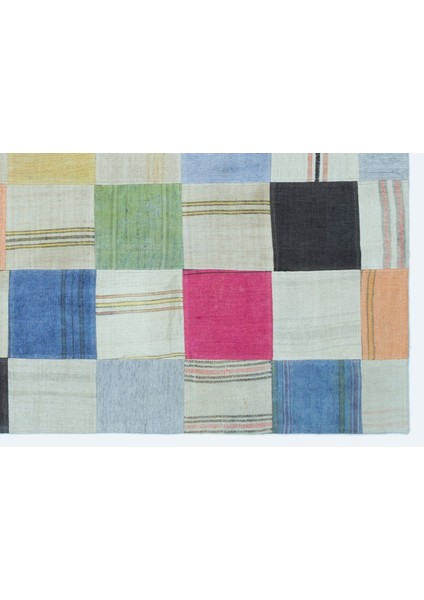 Girit Bej Çizgili Yün Modern Desenli Yün Hav Toz Vermez Leke Tutmayan Salon Yolluk Mutfak El Dokuma Halı fırsatları