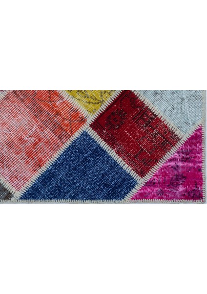 Kavala Kırmızı Göbekli Yün Modern Desenli Yün Hav Toz Vermez Leke Tutmayan Salon Yolluk Mutfak El Dokuma Halı fırsatları