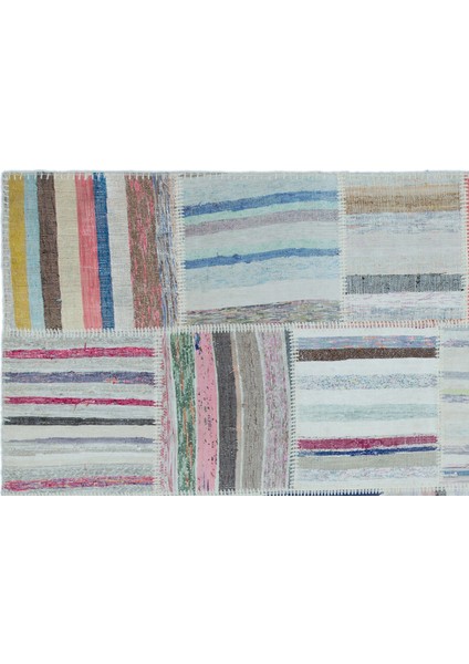 Iskece Turkuaz Eskitme Yün Modern Desenli Yün Hav Toz Vermez Leke Tutmayan Salon Yolluk Mutfak El Dokuma Halı indirimleri