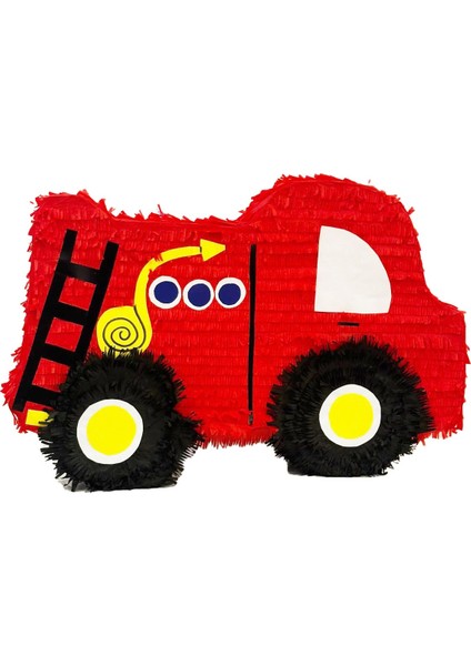 Itfaiye Arabası Kırmızı Şekilli Pinyata 55X10X36CM