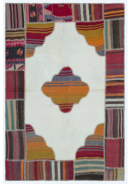 Atina Turkuaz Eskitme Yün Modern Desenli Yün Hav Toz Vermez Leke Tutmayan Salon Yolluk Mutfak El Dokuma Halı