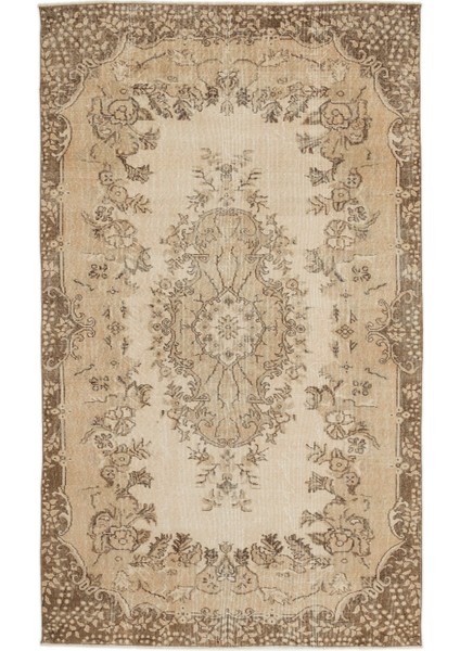 Girit Bej Çizgili Yün Modern Desenli Yün Hav Toz Vermez Leke Tutmayan Salon Yolluk Mutfak El Dokuma Halı