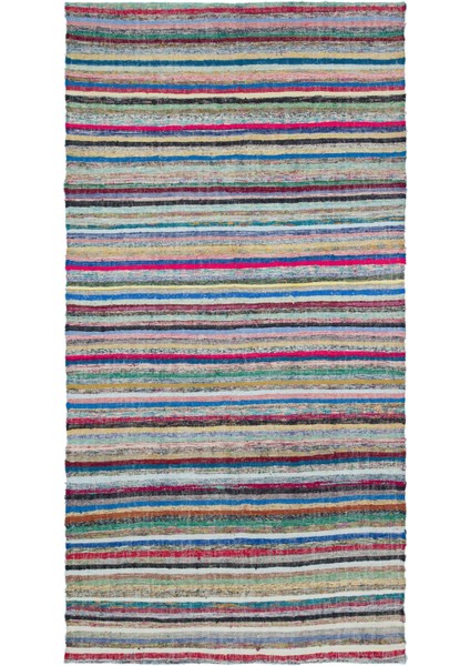 Atina Turkuaz Eskitme Yün Modern Desenli Yün Hav Toz Vermez Leke Tutmayan Salon Yolluk Mutfak El Dokuma Halı