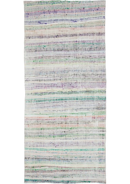 Girit Bej Çizgili Yün Modern Desenli Yün Hav Toz Vermez Leke Tutmayan Salon Yolluk Mutfak El Dokuma Halı