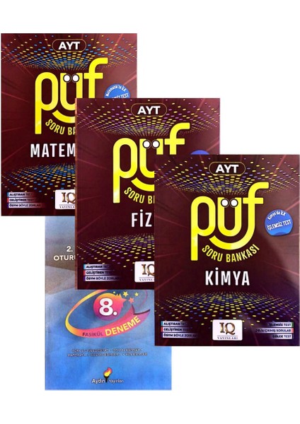 Püf Serisi Ayt Matematik+Fizik+Kimya Soru Bankası-Deneme Hediye-