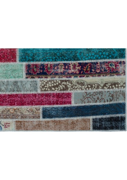 Iskece Yeşil Eskitme Yün Modern Desenli Yün Hav Toz Vermez Leke Tutmayan Salon Yolluk Mutfak El Dokuma Halı fırsatları