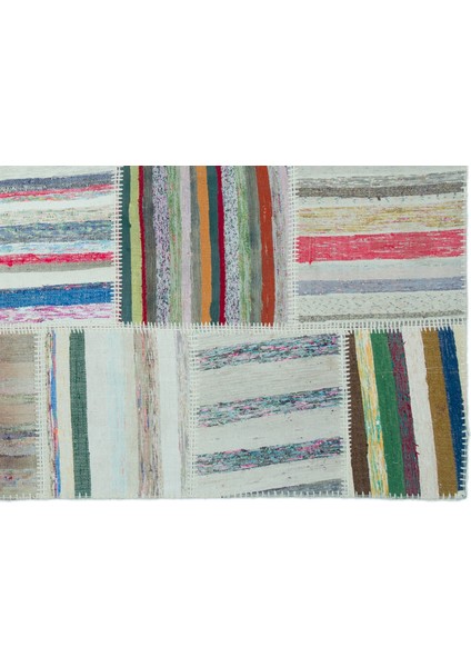 Teselya Mavi Patchwork Yün Modern Desenli Yün Hav Toz Vermez Leke Tutmayan Salon Yolluk Mutfak El Dokuma Halı modelleri