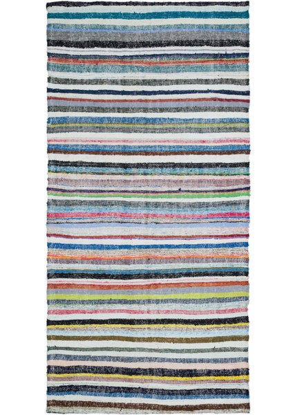 Atina Turkuaz Eskitme Yün Modern Desenli Yün Hav Toz Vermez Leke Tutmayan Salon Yolluk Mutfak El Dokuma Halı