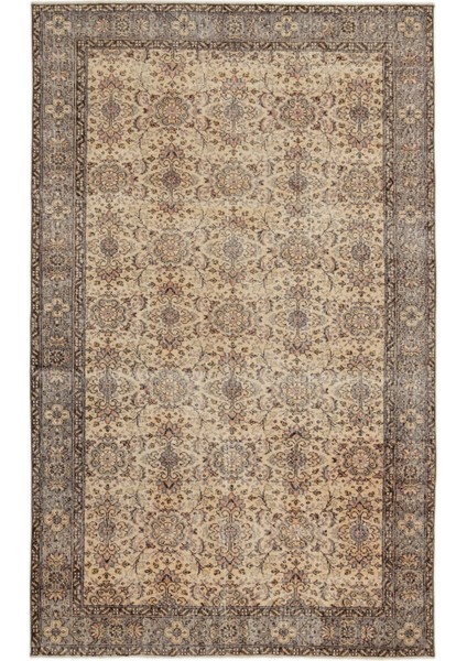 Richmond Bej Eskitme Tensel Modern Desenli Yün Hav Toz Vermez Leke Tutmayan Salon Yolluk Mutfak El Dokuma Halı