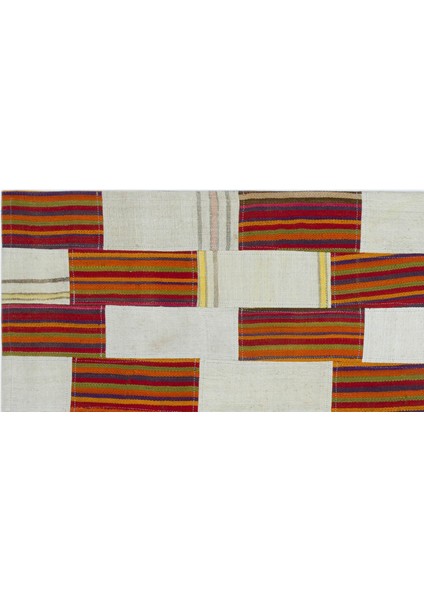 Girit Bej Çizgili Yün Modern Desenli Yün Hav Toz Vermez Leke Tutmayan Salon Yolluk Mutfak El Dokuma Halı fırsatları