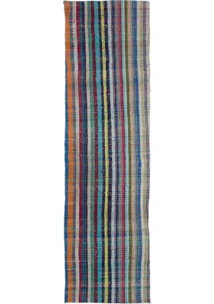 Teselya Bej Çizgili Yün Modern Desenli Yün Hav Toz Vermez Leke Tutmayan Salon Yolluk Mutfak El Dokuma Halı