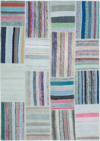 Iskece Yeşil Eskitme Yün Modern Desenli Yün Hav Toz Vermez Leke Tutmayan Salon Yolluk Mutfak El Dokuma Halı