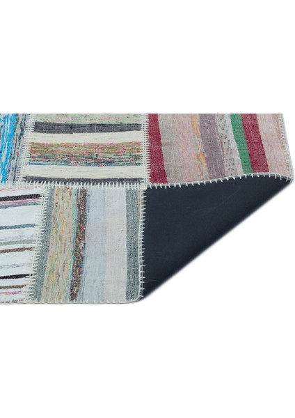 Teselya Mor Patchwork Yün Modern Desenli Yün Hav Toz Vermez Leke Tutmayan Salon Yolluk Mutfak El Dokuma Halı indirimleri