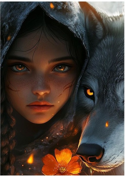 Kurt ve Kız Mdf Tablo