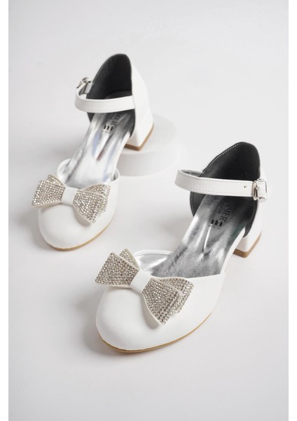 Fiyonklu Karnıyarık Kız Çocuk Abiye Ayakkabı modelleri