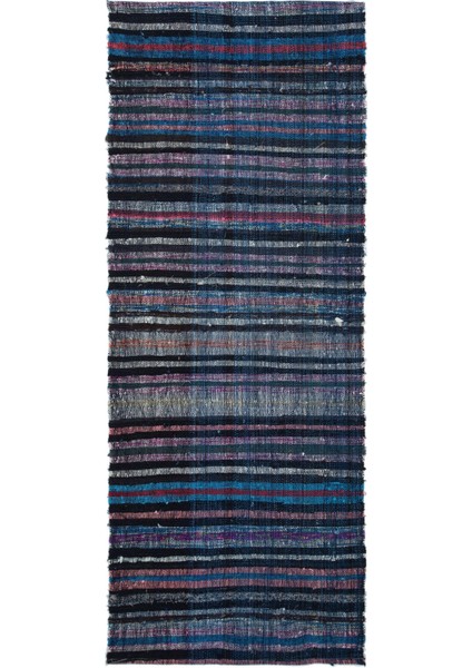 Atina Mavi Eskitme Yün Modern Desenli Yün Hav Toz Vermez Leke Tutmayan Salon Yolluk Mutfak El Dokuma Halı