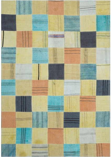 Selanik Bej Eskitme Yün Modern Desenli Yün Hav Toz Vermez Leke Tutmayan Salon Yolluk Mutfak El Dokuma Halı