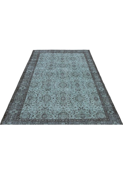 Atina Turkuaz Eskitme Yün Modern Desenli Yün Hav Toz Vermez Leke Tutmayan Salon Yolluk Mutfak El Dokuma Halı fiyatları