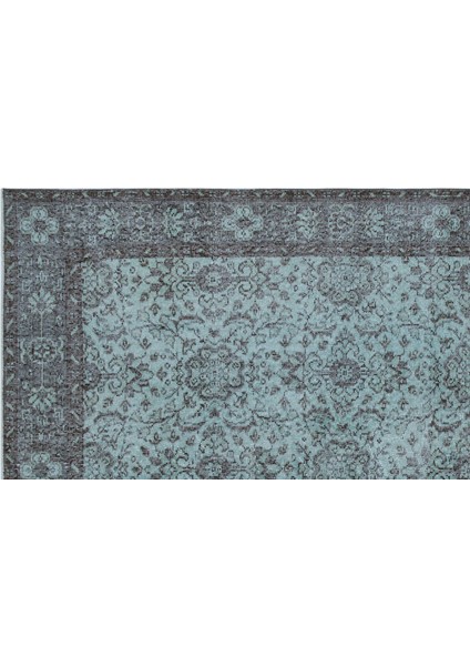 Atina Turkuaz Eskitme Yün Modern Desenli Yün Hav Toz Vermez Leke Tutmayan Salon Yolluk Mutfak El Dokuma Halı fırsatları