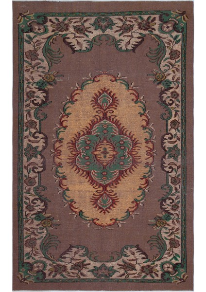 Atina Turkuaz Eskitme Yün Modern Desenli Yün Hav Toz Vermez Leke Tutmayan Salon Yolluk Mutfak El Dokuma Halı