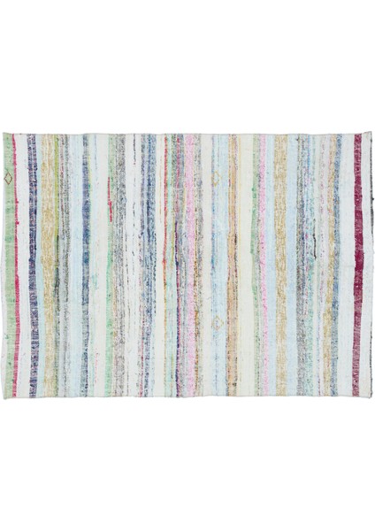 Teselya Bej Çizgili Yün Modern Desenli Yün Hav Toz Vermez Leke Tutmayan Salon Yolluk Mutfak El Dokuma Halı modelleri